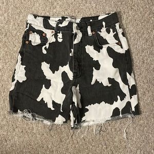 Cow print shorts